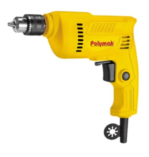 PMLDM6B |10 mm Drill | 400W High-Torque Motor | 0–3000 RPM | 1.3 kg | Corded Drill Machine | Soft-Grip Handle | Home & Workshop Tool for Wood, Metal & Plastic | 6-Month Warranty | Yellow