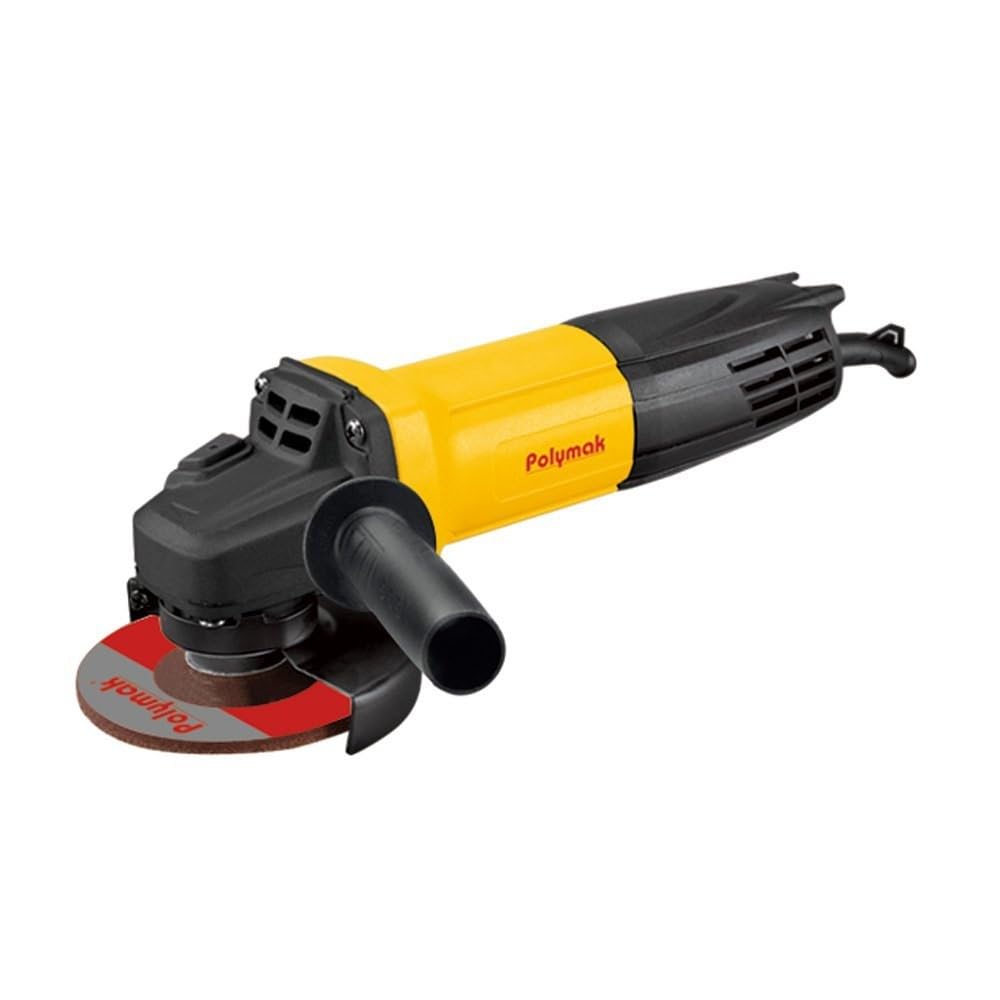 PMAG 850B | AG4-800W Angle Grinder | 4-Inch Diameter | 800W Motor | 11,000 RPM | Back Switch | Durable & Lightweight | Ergonomic Handle | Grinding, Cutting, Polishing | 6-Month Warranty | Yellow