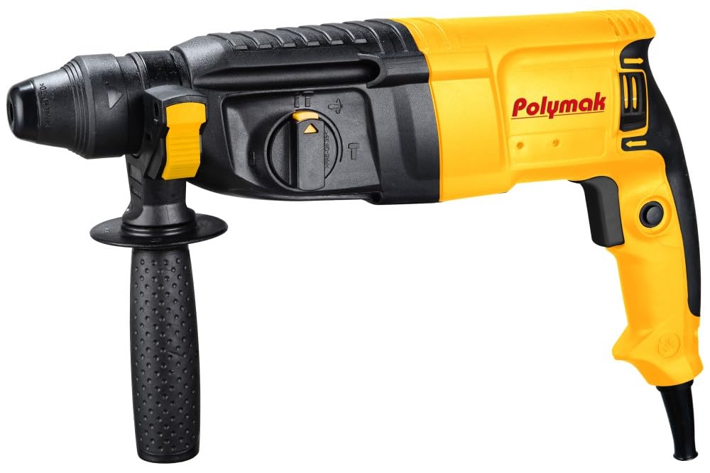 PM25RH-DY | 950W Rotary Hammer Drill | 26 mm | Heavy-Duty Drilling & Chiseling Tool | 1300 RPM | 3.3 J Impact Energy | Quick-Change System | Lightweight 3 kg | Soft-Grip Handle | 6-Month Warranty | Yellow