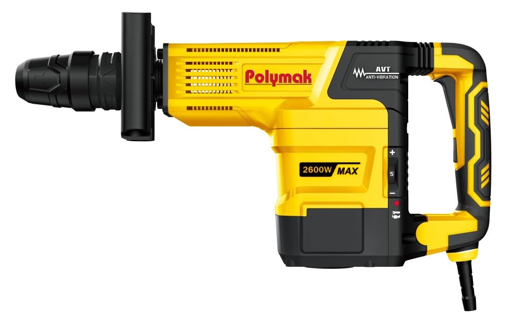 PMDH11E-DY | 11 Kg SDS Demolition Hammer | 1400 W Motor | 17 J Impact Energy | 2000 BPM | Heavy-Duty Hammer | Concrete Breaker | Tile Removal, Wall Chasing, Masonry Work |6-Month Warranty|Yellow